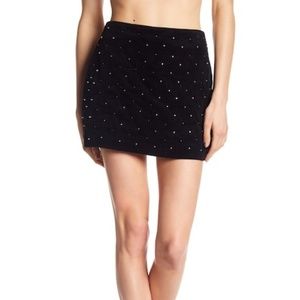 BLANKNYC Denim studded corduroy skirt